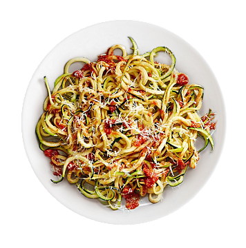 Спагетти из цукини в томатном соусе